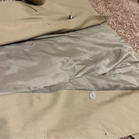 ASOS NEW CREAM TANNED TRENCH COAT SIZE 4 WITH BELT AND SIDED POCKETS - Picture 9 of 12